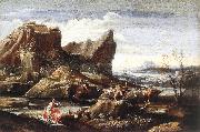 CARRACCI, Antonio Landscape with Bathers dfg oil